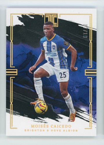 Moises Caicedo [Gold] #47 2022 Panini Impeccable Premier League card