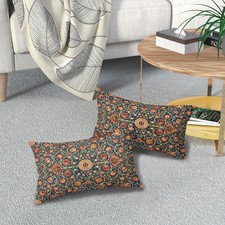 Boho Floral Pillow Covers 12X20 Set of 2, William 20" X 12" Pack of 2 Boho-7