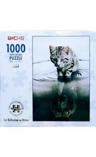 1000-Piece Jigsaw Puzzle Cat Reflection/Water