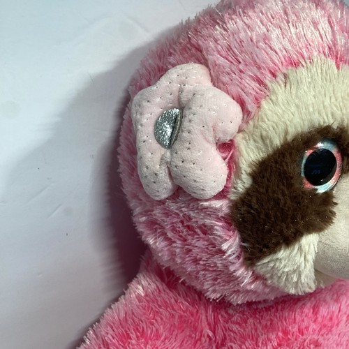 19" Hugfun Hot Pink Sweater Sloth Plush Shaggy Pastel Stuffed Animal Toy HTF - Picture 9 of 14