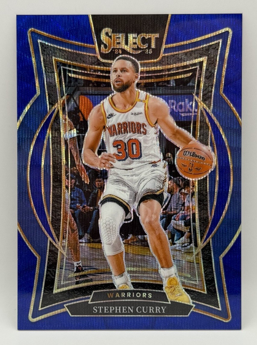 2024-25 Panini Select - Concourse Stephen Curry #7 Blue Wave Prizm /75
