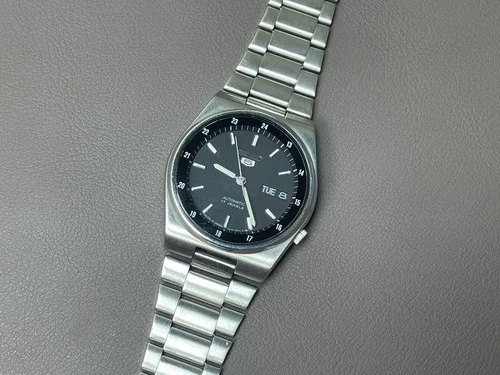 Vintage Seiko 5 Automatic 7009-3161 Grey Dial 36mm Men's Watch