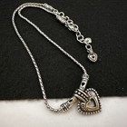 Vintage Brighton Shot Thru The Heart Pendant Necklace Silver Plated - Retired — photo 3