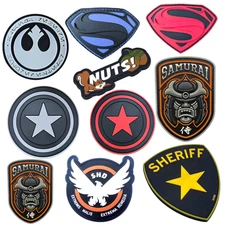Custom PVC Rubber Patches Personalized Design 25 patches in 1 set