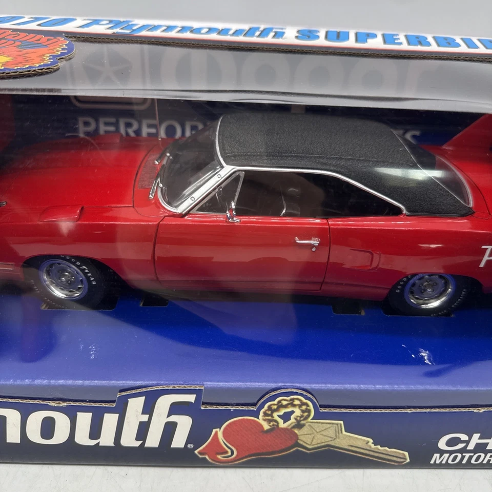 ERTL 1/18 TOR ROJO 1970 PLYMOUTH SUPERBIRD 1 DE SOLO 1000 CON CAJA DE HERRAMIENTAS Foto 4 de 4