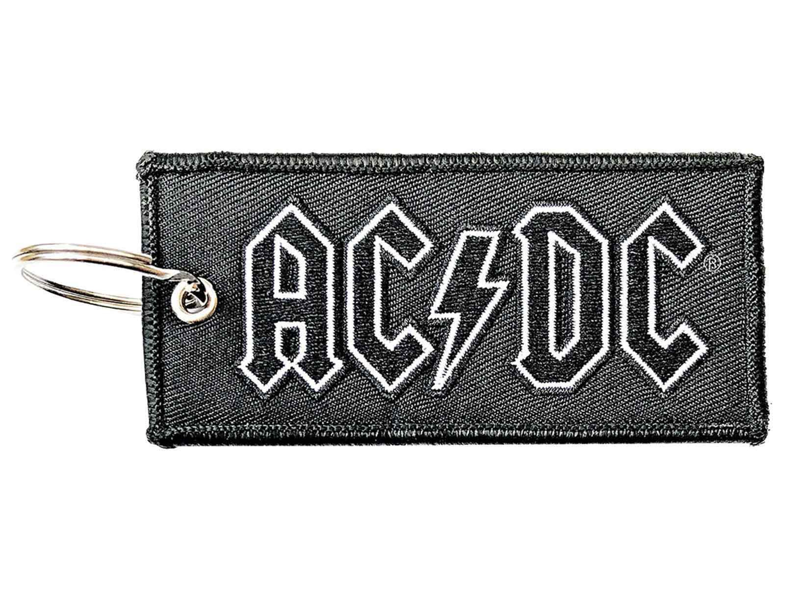 AC/DC Keyring Keychain Classic Band Logo Patch new Official Black Size One Size