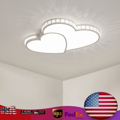 Crystal Ceiling Light LED Modern Chandelier Living Room Bedroom Lamp Fixture 24W