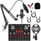 Ensemble De Microphones pour Podcast, Interface Audio Avec Carte Son Tout-En-Un
