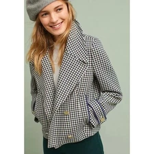 Anthropologie Baum Und Pferdgarten D/B Checkered Jacket SZ 38/Germany/NWOT/$299