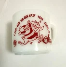 Vintage Federal Milk Glass Mug Breakfast With SANTA Steigers Dept Store 1950s *
