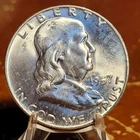 1957-D  90% Silver  Franklin Half Dollar BU Condition