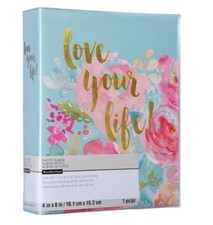 Recollections Blue and Pink Floral Photo Album Love Your Life
