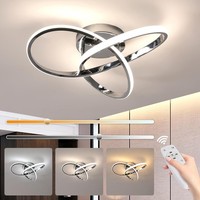 LED Deckenleuchte Dimmbar 36W 3000K-6500K Modern Silber FüR Schlafzimmer