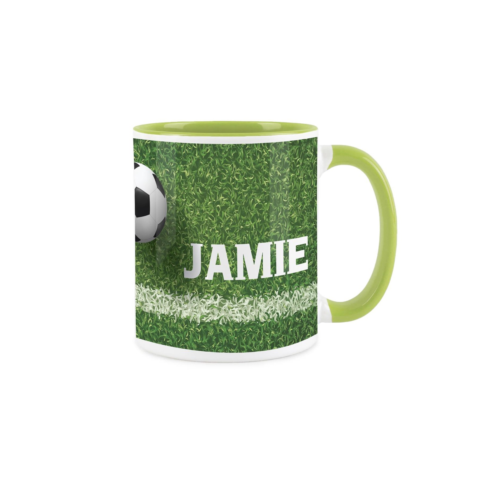Football Pitch Personalised Mug - Custom Name Gifts for Football Fans