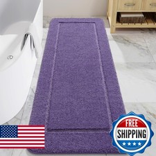 LOCHAS Bathroom Rugs, 24" x 70" Long Bath Rug, Non Slip Washable Bathroom