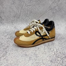 Loewe Flow Runner Honey Tan Suede Leather Sne...