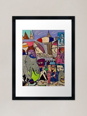 Evolution gerahmter Kunstdruck gerahmtes Wandbild Poster Leinwanddruck Bild