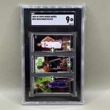 2003-04 Topps Rookie Matrix Milicic Wade Bosh RC Basketball SGC 9