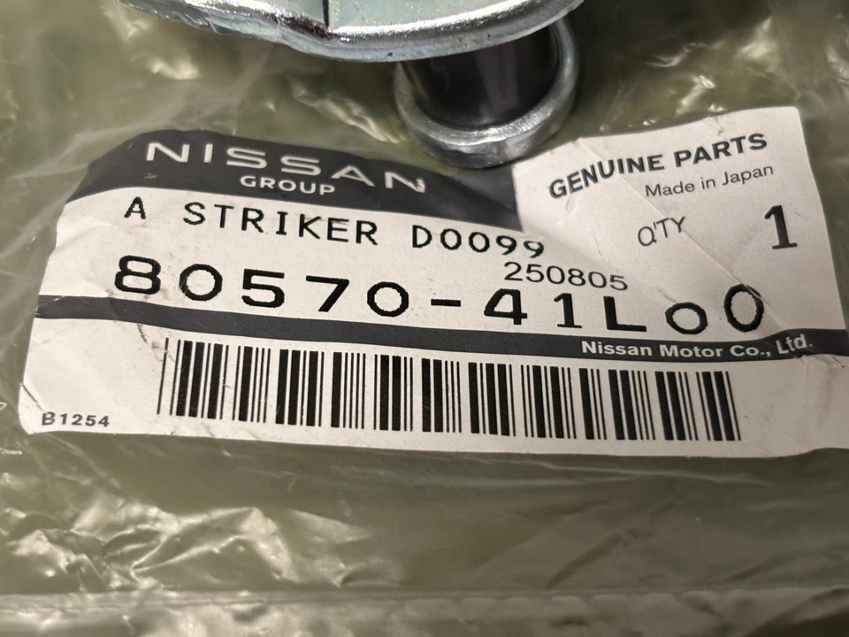 Nissan Genuine 240SX 300ZX Silvia S13 Door Striker Latch Pair 80570-41L00 OEM - Image 2 of 4