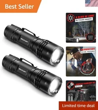 Everyday Carry Tactical Flashlight - 1040 Lumens, Adjustable Focus, Waterproof
