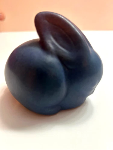 Vintage Van Briggle Blue/Lilac Bunny Rabbit Signed