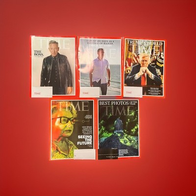 Lot of 5 Unread Issues Time Magazine Oct. - Dec. 2025 TRUMP