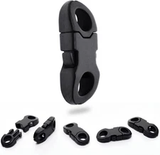 Coobigo 25 Pack Mini Safety Breakaway Buckles, 6Mm Side Release Plastic Buckle f