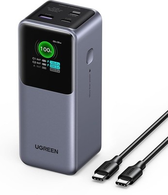 UGREEN Nexode Power Bank 20000mAh 130W mit 3 Ports externer Akku, Schnelllader