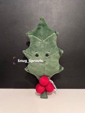 AUTHENTIC‼️ NWT Jellycat Woodland Holly Leaf - Retired, Rare - Holiday