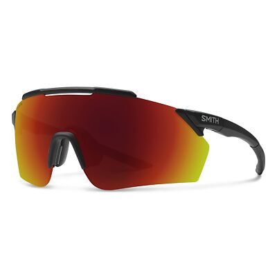 Smith Unisex Ruckus Performance Sunglasses - Matte Black Frame | ChromaPop Red M