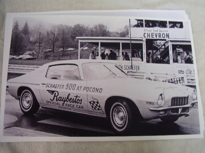 1971 CHEVROLET CAMARO POCONO 500 RACE TRACK PACE CAR  11 X 17  PHOTO  PICTURE   