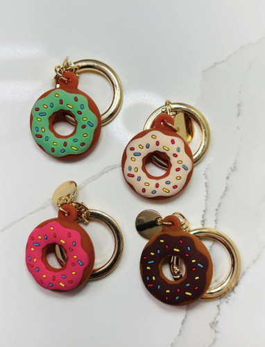Joli porte-clés Airtag Apple Donut marron, porte-tag Airtag, traceur GPS - Photo 2 sur 2