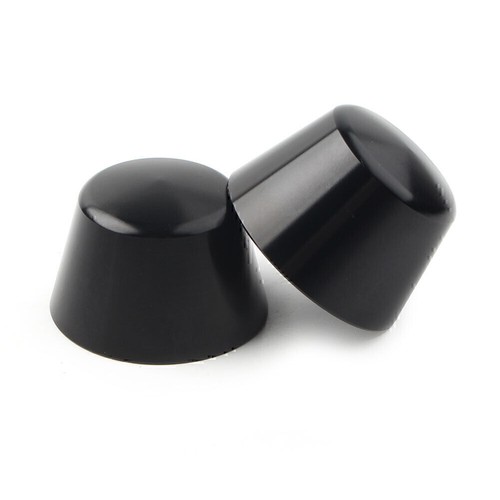Black Front Axle Cap Nut Covers For Harley Sportster Dyna Road Glide King FLSTC - Foto 6 di 10