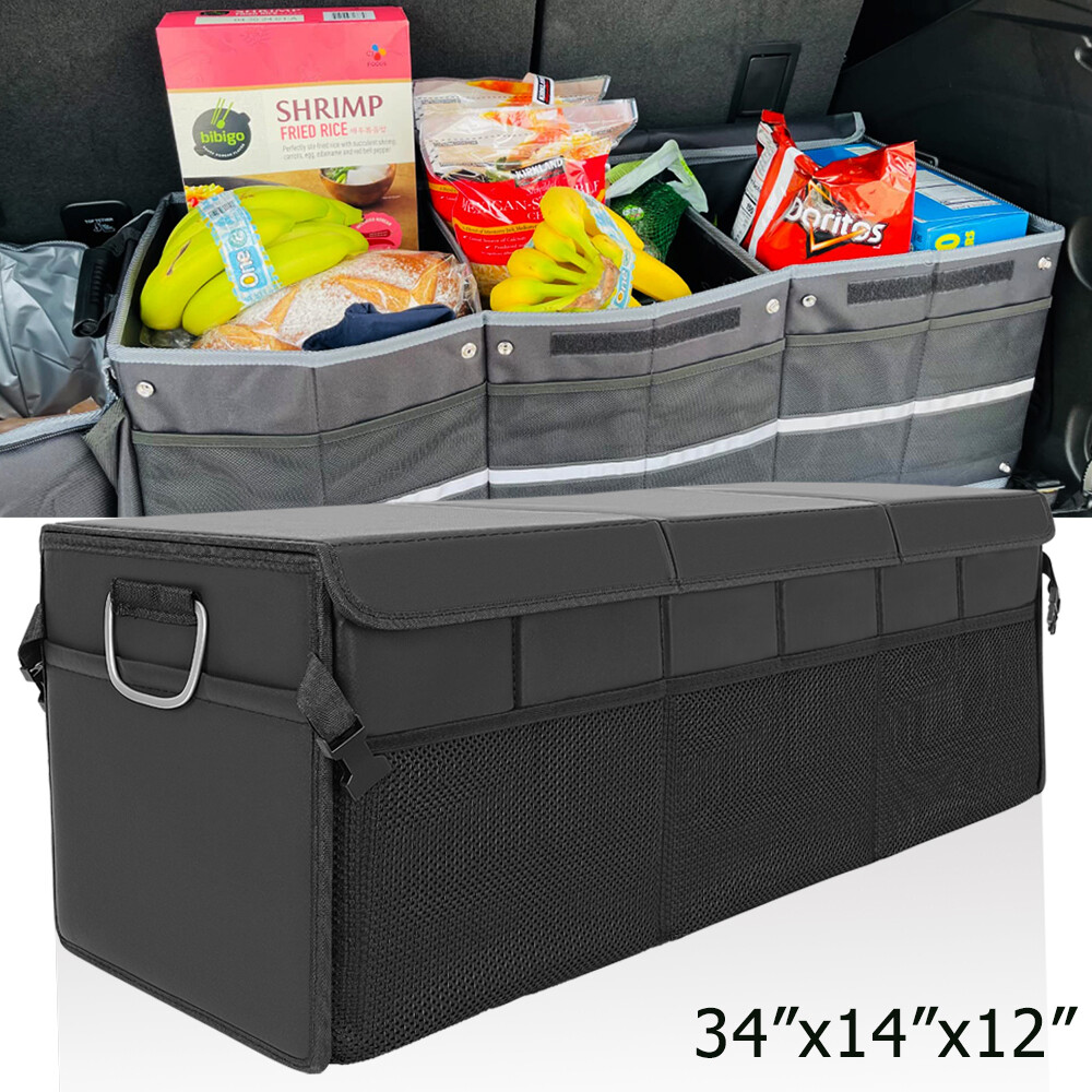 Rear Trunk Organizer Foldable Storage Box Bag 4-in-1 For Jeep