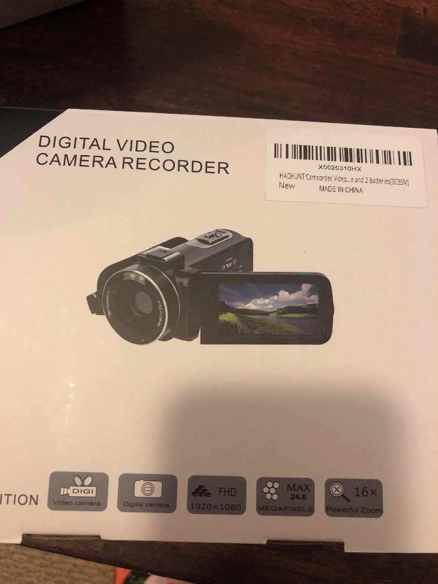 Camcorder Video Camera Digital Recorder Vlogging HAOHUNT HD 1080p LCD  (303SM)