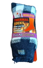 NEW POLAR EXTREME Insulated Socks  Black/White  Womens Size 5-9  NIP