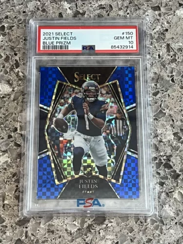 Justin Fields 2021 Select Premier Blue Prizm #’d/149 PSA 10 GEM MINT #150 RC