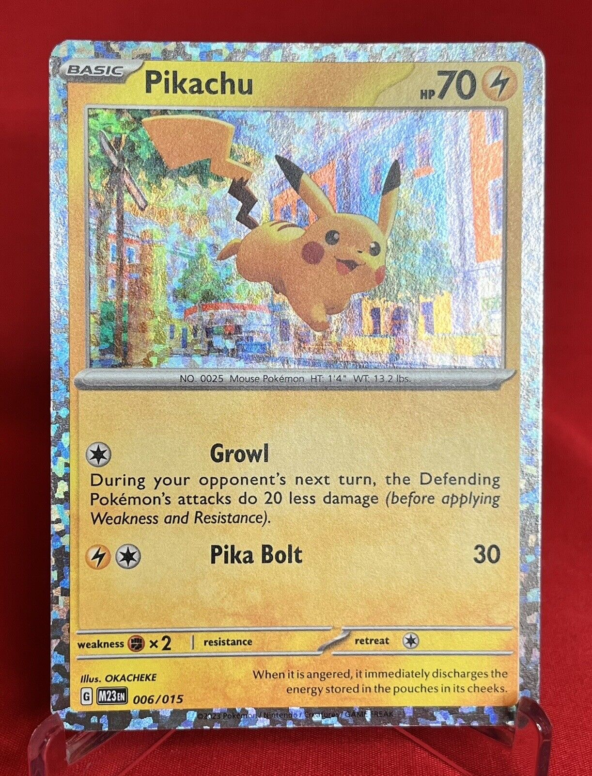 McDonalds 2023 Match Battle Holo Pikachu 006/015 Pokemon Card Charizard  McDouble