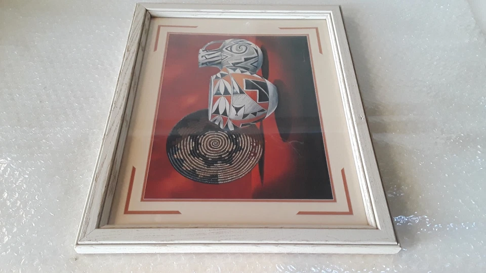 Marco de impresión de cerámica nativa americana 8 X 11 arte de pared tribal 1/88 G.W. Williams Foto 4 de 4