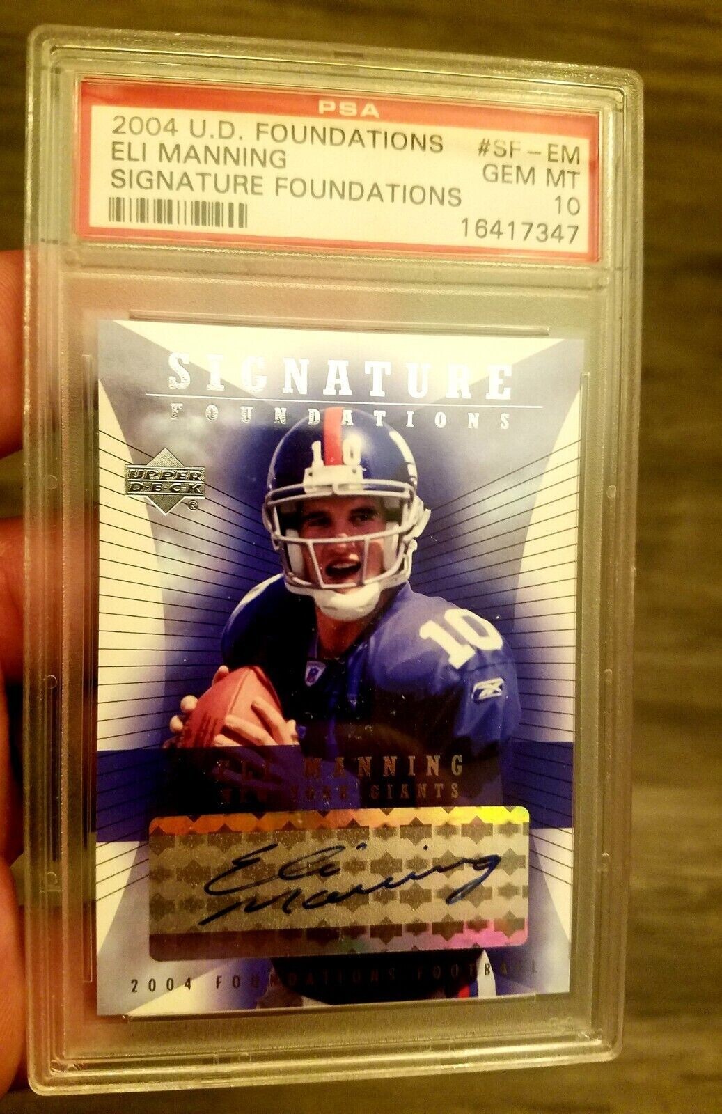 Eli Manning Upper Deck Foundations Signature Foundations #SFEM Signature Foundations