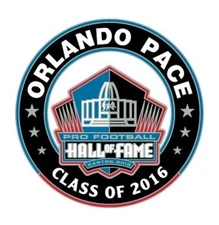 2016 Pro Football Hall of Fame Pin Orlando Pace St Louis Los Angeles Rams