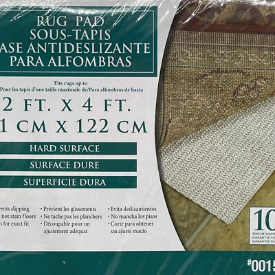 Surface Source Rug Pad For 2' x 4' Hard Surface, 20'' x 44'' Trimmable