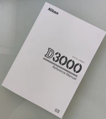 Cámara digital Nikon D3000 manual de referencia impreso tamaño A5 encuadernado profesionalmente