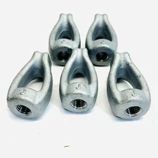 LOT OF 5 THIMBLE EYE NUTS 5/8"