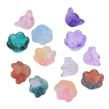 10pcs 10mm Flower Shape Handmade Lampwork Glass Loose Beads For Jewelry Making
