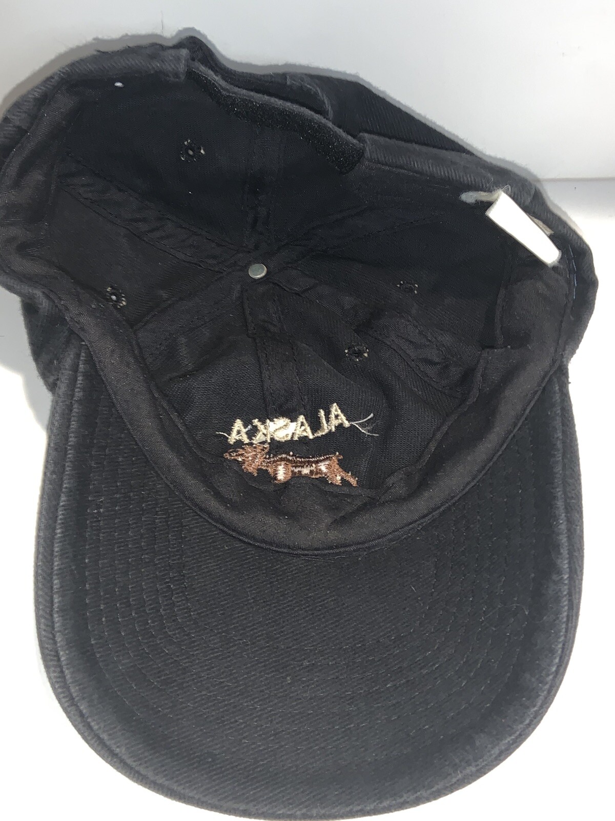 ALASKA HAT CAP ADJUSTABLE STRAPBACK MOOSE BLACK - image 8