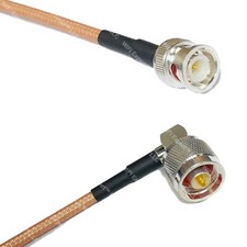 RG400 BNC MALE to N MALE ANGLE RF Cable FAST-SHIP LOT