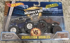 MONSTER JAM TRUCK Off Road Demolition Doubles Son-uva Digger vs Zombie Hunter