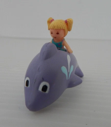 Vintage 1992 Polly Pocket - Pencil / Pen Topper ~ Dolphin ~ 100% complete ~ CUTE