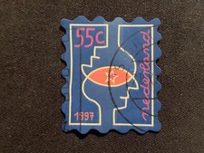 NETHERLANDS NEDERLAND 1997 DECEMBER CHRISTMAS SELF ADHESIVE 55C BLUE - USED